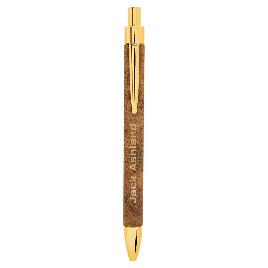Rustic/Gold Leatherette Pen